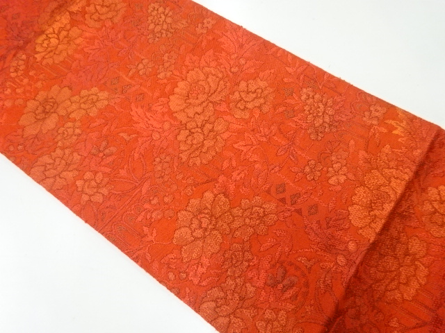 JAPANESE NAGOYA OBI / WOVEN FLORAL PLANTS